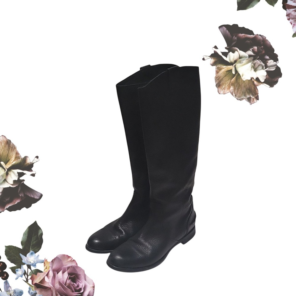 Madewell Archive Tall Leather Riding Boots, Size 8
